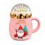 TAZA CERÁMICA, TAPADERA TIPO TERMO 250ml